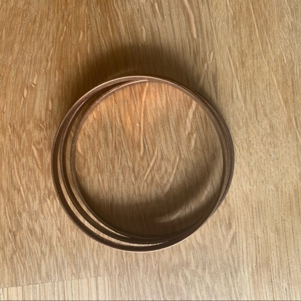 Rustic Gold Bangles Bracelets - Picture 3 of 8